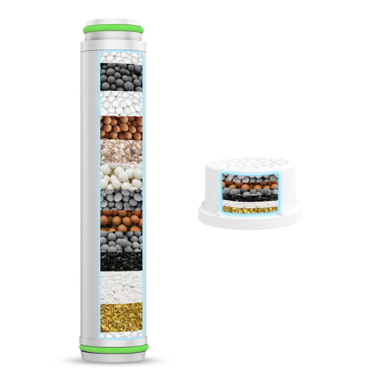 FEELSO 2 Pack Round and Long Replacement Filte(Sales restricted to Europe only)